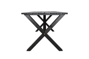 Utomhusmöbelgrupp 150 cm Bord & 4 Merida naturell stolar Svart - Svart - Utemöbler & utemiljö - Utegrupp - Matgrupp utomhus