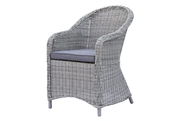 Utomhusmöbelgrupp 190 cm Bord & 6 Belize grå stolar Grå - Grå - Utemöbler & utemiljö - Utegrupp - Matgrupp utomhus