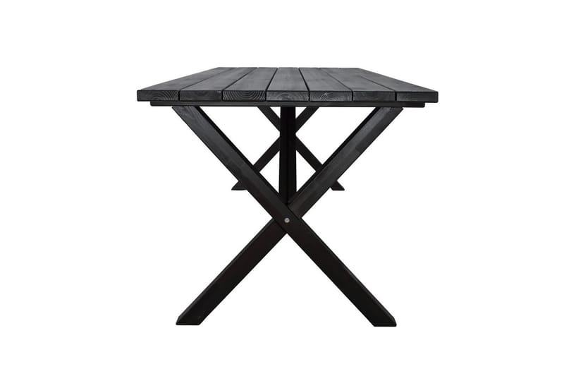 Utomhusmöbelgrupp 190 cm Bord & 6 Belize grå stolar Svart - Svart - Utemöbler & utemiljö - Utegrupp - Matgrupp utomhus
