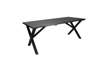 Utomhusmöbelgrupp 190 cm Bord & 6 Belize grå stolar Svart - Svart - Utemöbler & utemiljö - Utegrupp - Matgrupp utomhus