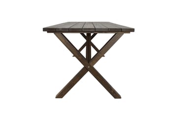 Utomhusmöbelgrupp 190 cm Bord & 6 Belize naturell stolar Brun - Brun - Utemöbler & utemiljö - Utegrupp - Matgrupp utomhus