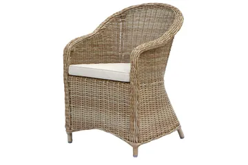 Utomhusmöbelgrupp 190 cm Bord & 6 Belize naturell stolar Svart - Svart - Utemöbler & utemiljö - Utegrupp - Matgrupp utomhus