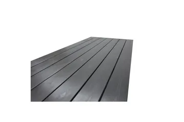 Utomhusmöbelgrupp 190 cm Bord & 6 Belize naturell stolar Svart - Svart - Utemöbler & utemiljö - Utegrupp - Matgrupp utomhus