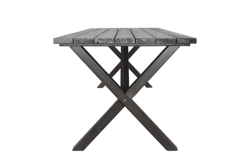 Utomhusmöbelgrupp 190 cm Bord & 6 Levanto grå stolar Grå - Grå - Utemöbler & utemiljö - Utegrupp - Matgrupp utomhus