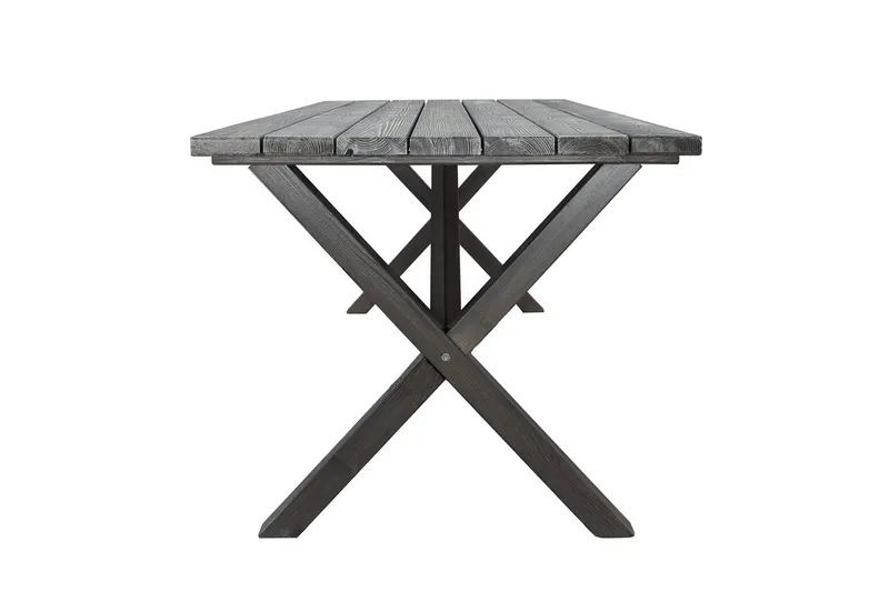 Utomhusmöbelgrupp 190 cm Bord & 6 Levanto grå stolar Grå - Grå - Utemöbler & utemiljö - Utegrupp - Matgrupp utomhus