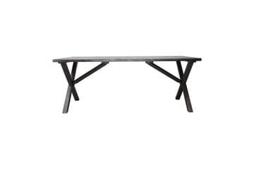 Utomhusmöbelgrupp 190 cm Bord & 6 Levanto grå stolar Grå - Grå - Utemöbler & utemiljö - Utegrupp - Matgrupp utomhus