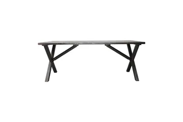 Utomhusmöbelgrupp 190 cm Bord & 6 Levanto grå stolar Grå - Grå - Utemöbler & utemiljö - Utegrupp - Matgrupp utomhus