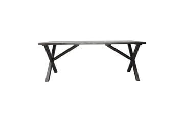 Utomhusmöbelgrupp 190 cm Bord & 6 Levanto grå stolar Grå - Grå - Utemöbler & utemiljö - Utegrupp - Matgrupp utomhus