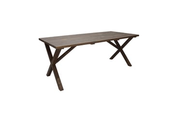 Utomhusmöbelgrupp 190 cm Bord & 6 Merida grå stolar Brun - Brun - Utemöbler & utemiljö - Utegrupp - Matgrupp utomhus