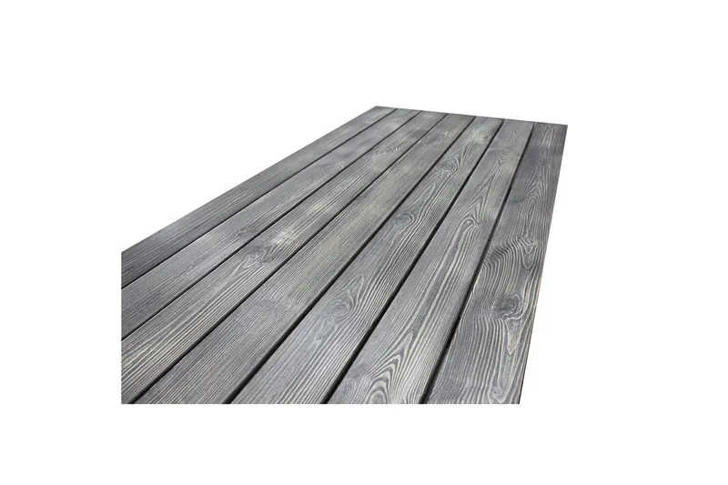 Utomhusmöbelgrupp 190 cm Bord & 6 Merida grå stolar Grå - Grå - Utemöbler & utemiljö - Utegrupp - Matgrupp utomhus