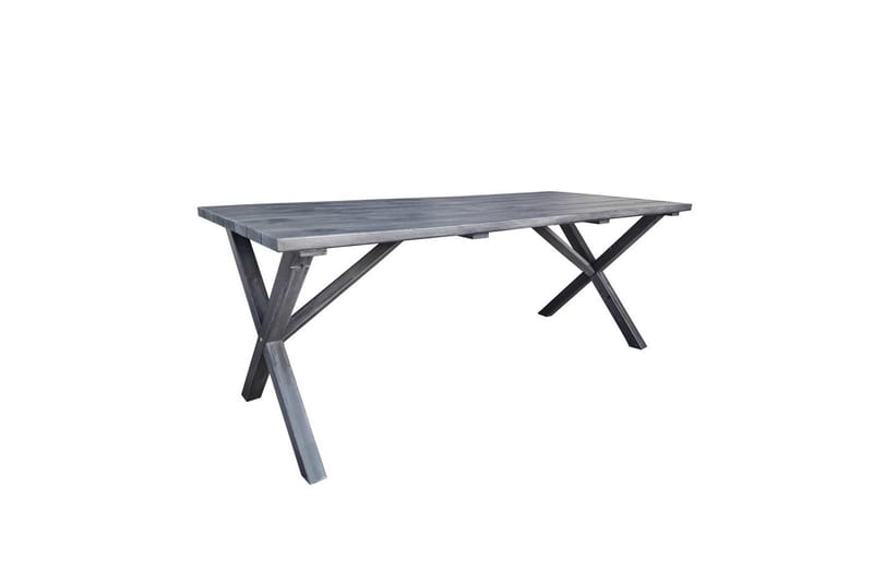 Utomhusmöbelgrupp 190 cm Bord & 6 Merida grå stolar Grå - Grå - Utemöbler & utemiljö - Utegrupp - Matgrupp utomhus