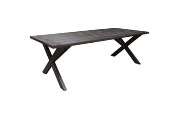 Utomhusmöbelgrupp 220 cm bord & 6 Belize grå stolar Brun