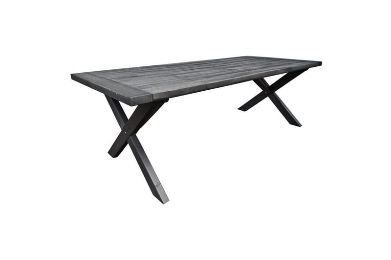 Utomhusmöbelgrupp 220 cm bord & 6 Belize grå stolar Grå - Grå - Utemöbler & utemiljö - Utegrupp - Matgrupp utomhus