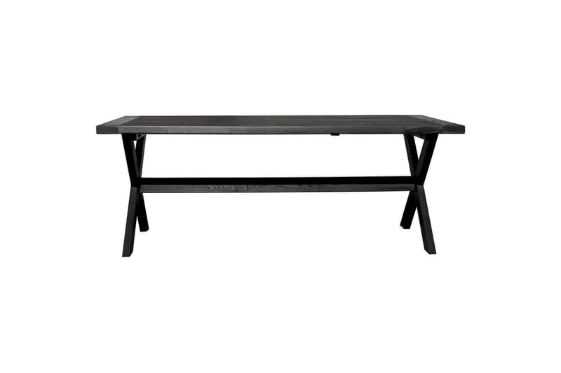 Utomhusmöbelgrupp 220 cm bord & 6 Belize naturell stolar Svart - Svart - Utemöbler & utemiljö - Utegrupp - Matgrupp utomhus