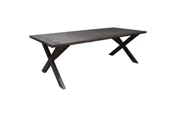 Utomhusmöbelgrupp 220 cm Bord & 6 Levanto grå stolar Brun - Brun - Utemöbler & utemiljö - Utegrupp - Matgrupp utomhus