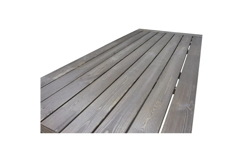 Utomhusmöbelgrupp 220 cm Bord & 6 Levanto grå stolar Brun - Brun - Utemöbler & utemiljö - Utegrupp - Matgrupp utomhus