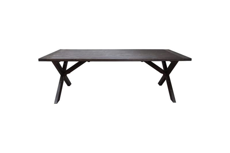 Utomhusmöbelgrupp 220 cm Bord & 6 Levanto grå stolar Brun - Brun - Utemöbler & utemiljö - Utegrupp - Matgrupp utomhus