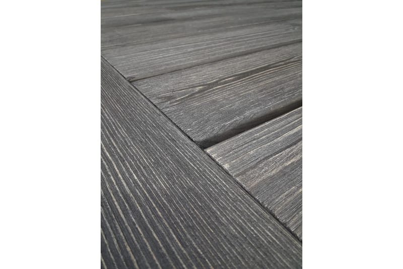 Utomhusmöbelgrupp 220 cm Bord & 6 Levanto grå stolar Grå - Grå - Utemöbler & utemiljö - Utegrupp - Matgrupp utomhus