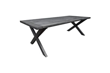 Utomhusmöbelgrupp 220 cm Bord & 6 Levanto grå stolar Grå - Grå - Utemöbler & utemiljö - Utegrupp - Matgrupp utomhus