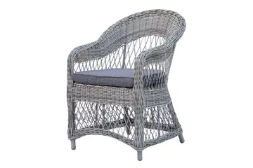 Utomhusmöbelgrupp 220 cm bord & 6 Merida grå stolar Grå - Grå - Utemöbler & utemiljö - Utegrupp - Matgrupp utomhus