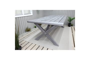 Utomhusmöbelgrupp 220 cm bord & 6 Merida naturell stolar Grå - Grå - Utemöbler & utemiljö - Utegrupp - Matgrupp utomhus