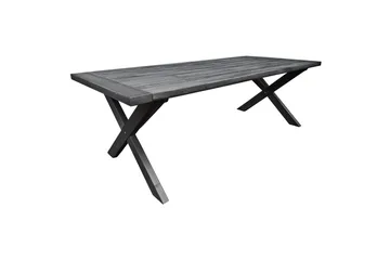 Utomhusmöbelgrupp 220 cm bord & 6 Merida naturell stolar Grå - Grå - Utemöbler & utemiljö - Utegrupp - Matgrupp utomhus