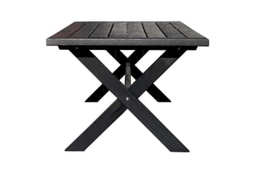 Utomhusmöbelgrupp 220 cm bord & 6 Merida naturell stolar Svart - Svart - Utemöbler & utemiljö - Utegrupp - Matgrupp utomhus