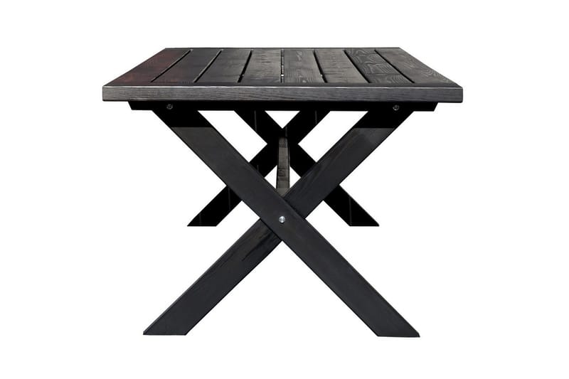 Utomhusmöbelgrupp 220 cm bord & 6 Merida naturell stolar Svart - Svart - Utemöbler & utemiljö - Utegrupp - Matgrupp utomhus