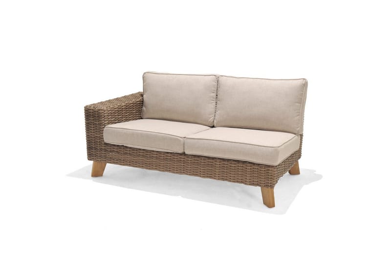 Utomhusmöbelgrupp Bahamas 2-sits & schäslong vänster soffbord 110 cm - Mörkgrå - Utemöbler & utemiljö - Utegrupp - Soffgrupp utomhus