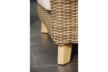 Utomhusmöbelgrupp Bahamas 2-sits & schäslong vänster soffbord 110 cm - Mörkgrå - Utemöbler & utemiljö - Utegrupp - Soffgrupp utomhus