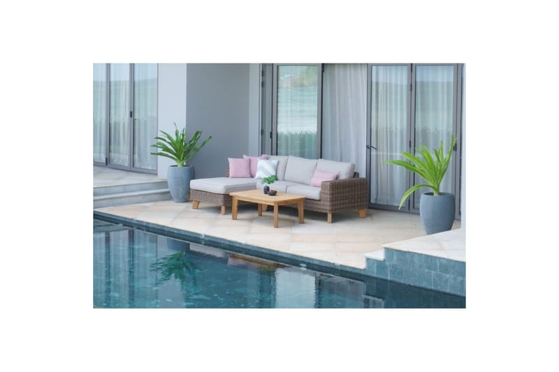 Utomhusmöbelgrupp Lifestyle Garden Bahamas 2-sits & schäslong höger soffbord 110 - Utemöbler & utemiljö - Utegrupp - Soffgrupp utomhus