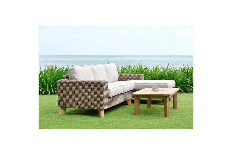 Utomhusmöbelgrupp Lifestyle Garden Bahamas 2-sits & schäslong vänster soffbord 110 - Utemöbler & utemiljö - Utegrupp - Soffgrupp utomhus