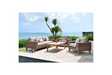 Utomhusmöbelgrupp Lifestyle Garden Bahamas 2 x soffstol & 3-sits & soffbord 140 - Utemöbler & utemiljö - Utegrupp - Soffgrupp utomhus