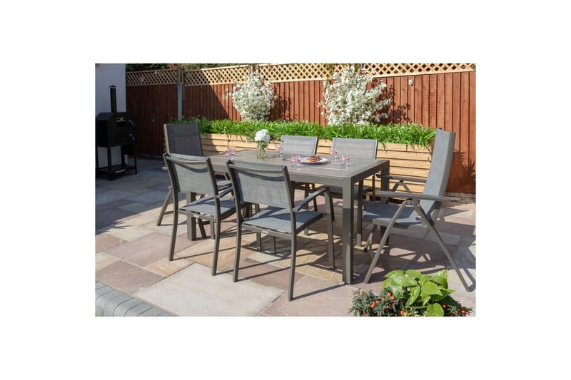 Utomhusmöbelgrupp Lifestyle Garden Solana 163 cm 4 carverstolar + 2 pos. fotölj - 4 carverstolar + 2 pos. fotölj - Utemöbler & utemiljö - Utegrupp - Matgrupp utomhus
