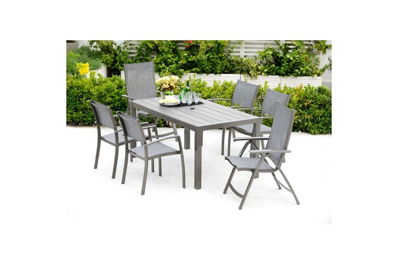 Utomhusmöbelgrupp Lifestyle Garden Solana 163 cm 4 carverstolar + 2 pos. fotölj - 4 carverstolar + 2 pos. fotölj - Utemöbler & utemiljö - Utegrupp - Matgrupp utomhus