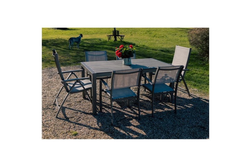 Utomhusmöbelgrupp Lifestyle Garden Solana 163 cm 4 carverstolar + 2 pos. fotölj - 4 carverstolar + 2 pos. fotölj - Utemöbler & utemiljö - Utegrupp - Matgrupp utomhus