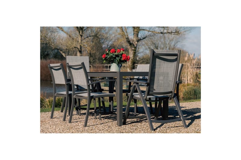 Utomhusmöbelgrupp Lifestyle Garden Solana 163 cm 4 carverstolar + 2 pos. fotölj - 4 carverstolar + 2 pos. fotölj - Utemöbler & utemiljö - Utegrupp - Matgrupp utomhus