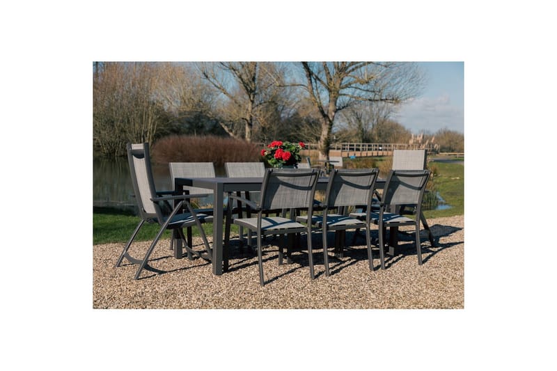 Utomhusmöbelgrupp Lifestyle Garden Solana 201 cm 6 carverstolar + 2 pos. fotölj - 6 carverstolar + 2 pos. fotölj - Utemöbler & utemiljö - Utegrupp - Matgrupp utomhus