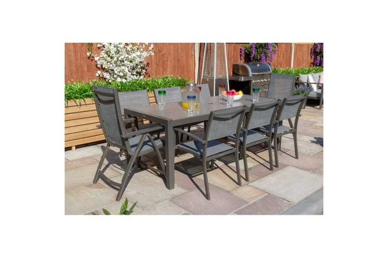 Utomhusmöbelgrupp Lifestyle Garden Solana 201 cm 6 carverstolar + 2 pos. fotölj - 6 carverstolar + 2 pos. fotölj - Utemöbler & utemiljö - Utegrupp - Matgrupp utomhus
