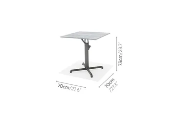 Utomhusmöbelgrupp Lifestyle Garden Solana bistro bord + 2 x stapelbarfotölj - Utemöbler & utemiljö - Utegrupp - Cafegrupp & cafeset