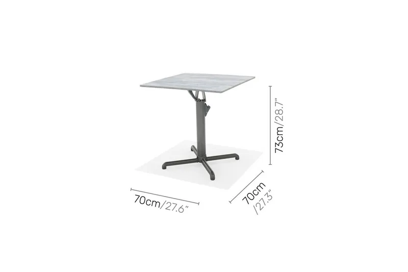 Utomhusmöbelgrupp Lifestyle Garden Solana bistro bord + 2 x stapelbarfotölj - Utemöbler & utemiljö - Utegrupp - Cafegrupp & cafeset