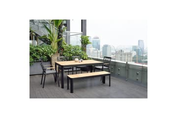 Utomhusmöbelgrupp Lifestyle Garden Portals 161 cm 4 trädskärarstolar + bänk - 4 trädskärarstolar + bänk - Utemöbler & utemiljö - Utegrupp - Matgrupp utomhus