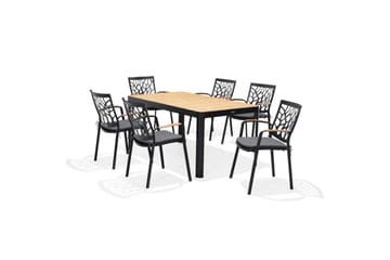 Utomhusmöbelgrupp Lifestyle Garden Portals 161 cm 6 trädskärarstolar - 6 trädskärarstolar - Utemöbler & utemiljö - Utegrupp - Matgrupp utomhus
