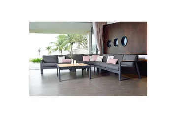 Utomhusmöbelgrupp Lifestyle Garden PALAU 2-sits höger & vänster + hörnsoffa stol + sidostol + soffbord 140 cm - Utemöbler & utemiljö - Utegrupp - Soffgrupp utomhus