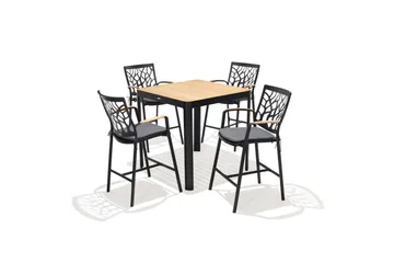 Utomhusmöbelgrupp Lifestyle Garden Portals bar bord 95 & 4 bar stol - Utemöbler & utemiljö - Utegrupp - Matgrupp utomhus