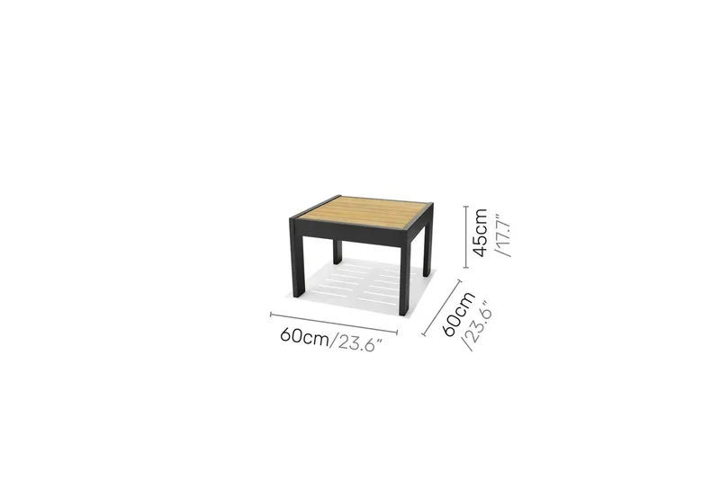 Utomhusmöbelgrupp Lifestyle Garden PALAU 2x sidostol + sidobord 60 cm - Utemöbler & utemiljö - Utegrupp - Cafegrupp & cafeset