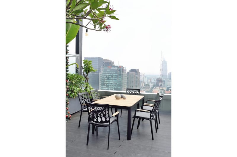 Utomhusmöbelgrupp Lifestyle Garden Portals 161 cm 6 trädskärarstolar - 6 trädskärarstolar - Utemöbler & utemiljö - Utegrupp - Matgrupp utomhus