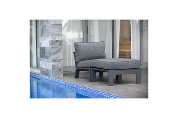 Utomhusmöbelgrupp Lifestyle Garden PALAU Sidostol + ottoman + sidobord 60 cm - Utemöbler & utemiljö - Utegrupp - Cafegrupp & cafeset