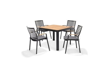 Utomhusmöbelgrupp Lifestyle Garden Portals 95 cm 4 carverstolar - 4 carverstolar - Utemöbler & utemiljö - Utegrupp - Matgrupp utomhus