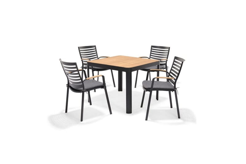 Utomhusmöbelgrupp Lifestyle Garden Portals 95 cm 4 carverstolar, 4 carverstolar